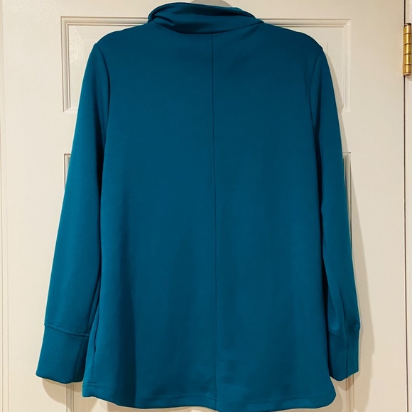 Cable & Gauge Studio Women's Size Medium Lounge Turtleneck Top – Sea Green - Picture 3 of 9